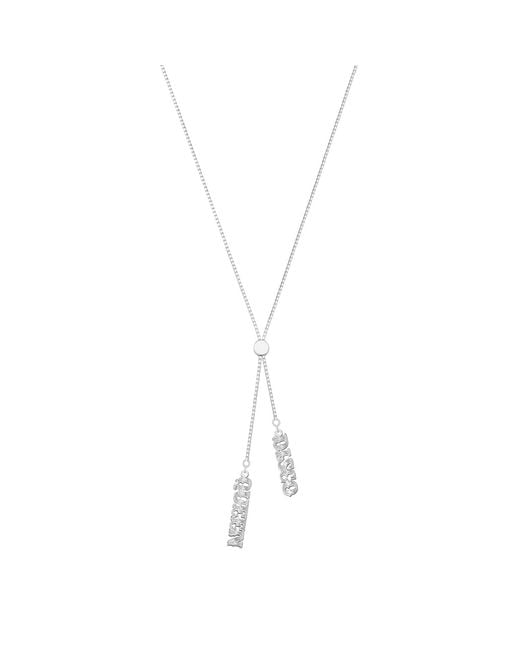 CarterGore Metallic Disco Queen Sterling Slider Necklace