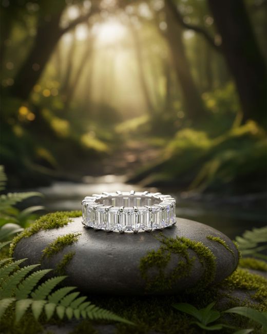 The Jewelz White Neutrals Radiant Row Ring
