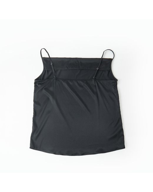 Soft Strokes Silk Black Pure Mulberry Silk Cowl Neck Camisole, Spaghetti Strap