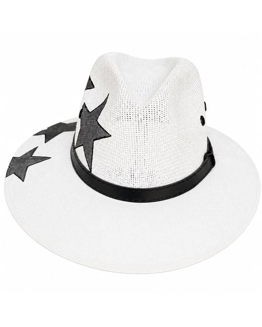 Bella Soul Metallic Stars Painted Jute Hat
