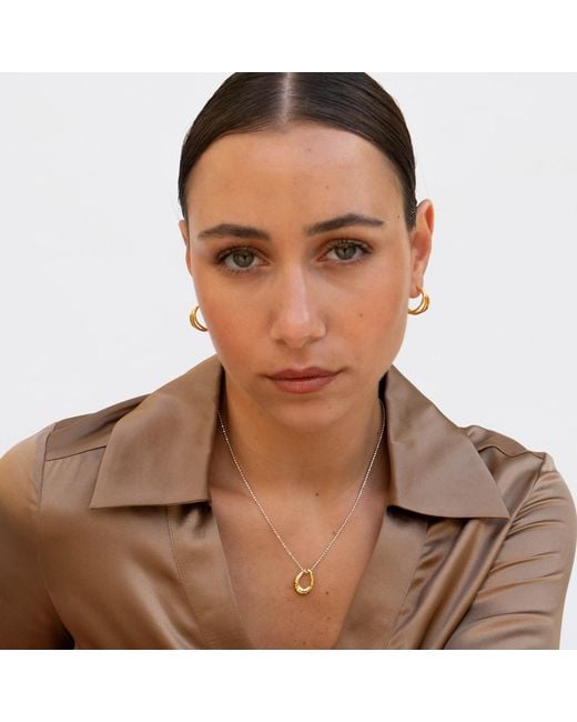 Dower & Hall Metallic Small Triple Row Waterfall Hoops