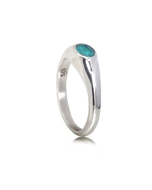 The Jewellery Store London Metallic Oval Signet Ring