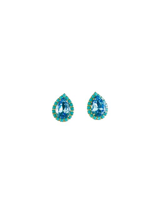The Pink Reef Blue Pear Stud