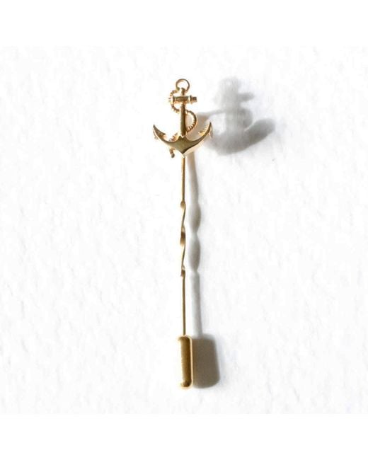 Lee Renee Metallic Anchor Tie Pin/Twist Tie Pin – for men
