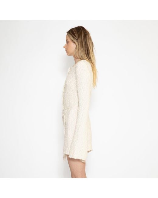 SVETA Milano Natural Thelma Alpaca Wool Miniskirt