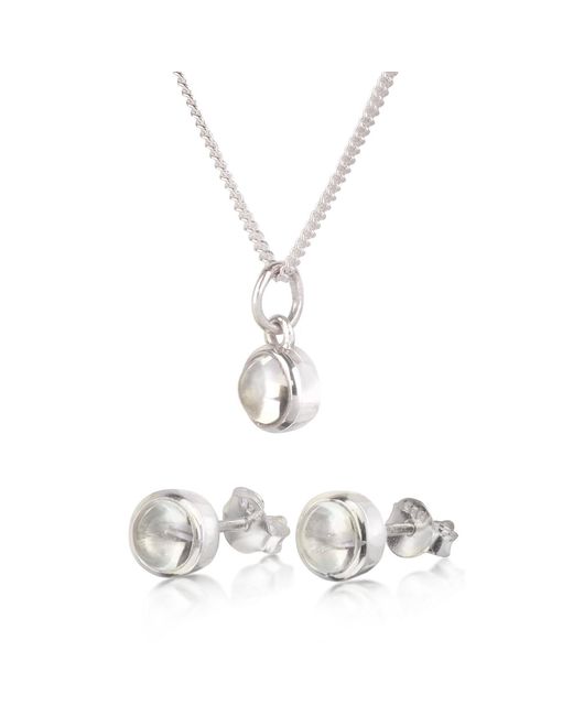 The Jewellery Store London White April Birthstone Jewellery Set With Crystal