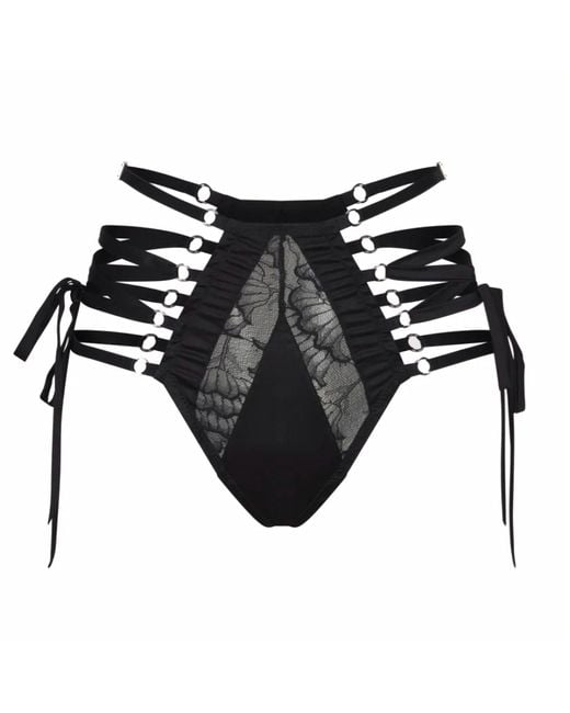 Lunatic Femme Black Boa High-Waisted Panty