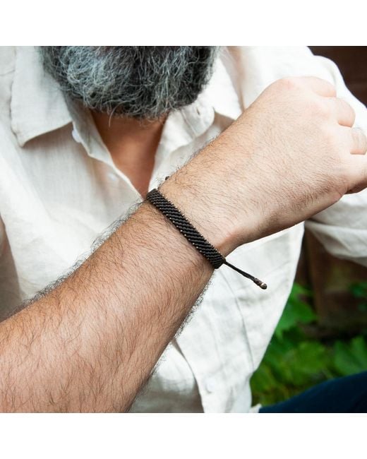 Harbour Uk Brown Bronze Connection Wide Rope Bracelet for men