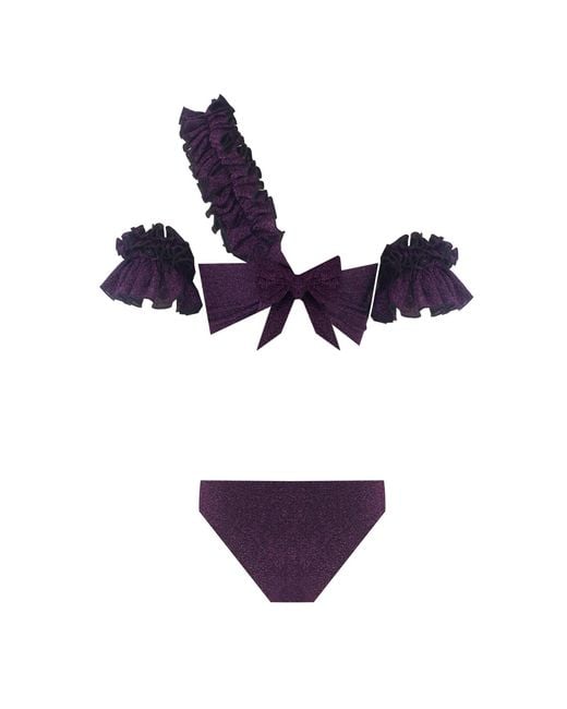 Nur Karaata Purple Lilou Sparkle Bikini Set