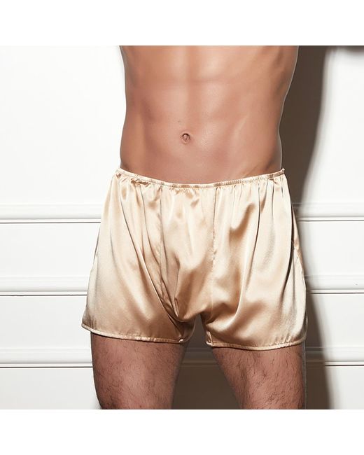 Soft Strokes Silk Brown Neutrals Pure Mulberry Silk Trunks for men