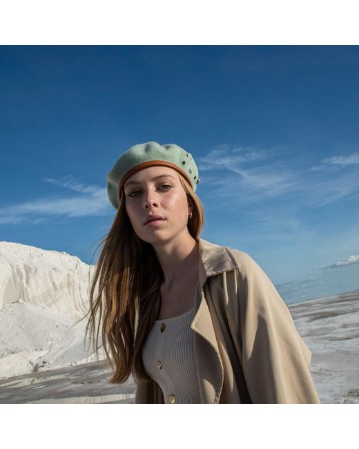 DORIA 1905 Green Soft Wool Felt Basque Cap