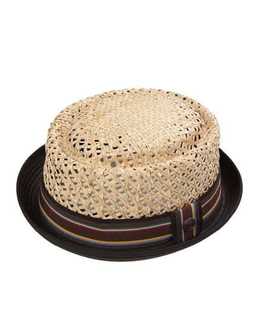 Dasmarca Hats Natural Neutrals Dasmarca Jake Summer Telescope Crown Lightweight Seagrass Breathable Mod Style Straw Porkpie Hat for men