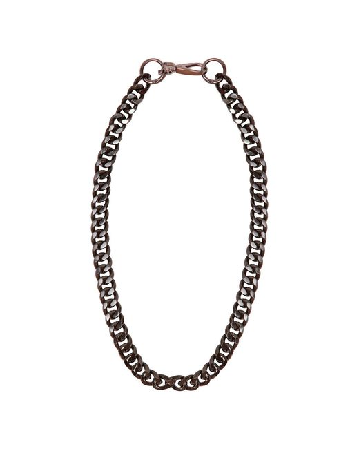 Sylvia Piechulla Metallic Chunky 3-Tier Aluminium Metal Chain Necklace