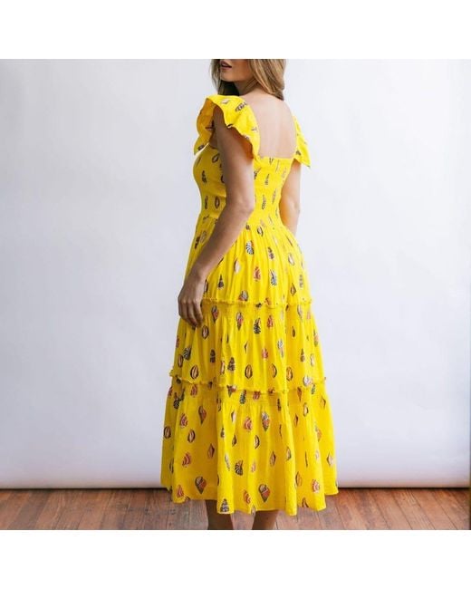 SUNSHINE TIENDA Yellow Shell Rio Dress