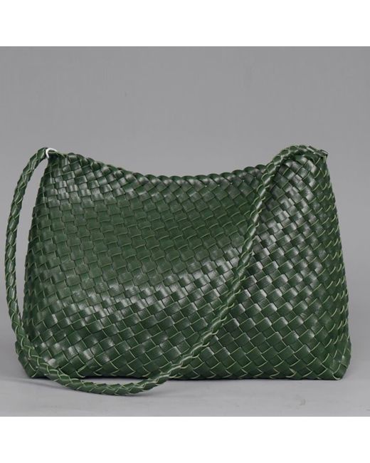 Rimini Green Hand Weaving Shoulder Bag