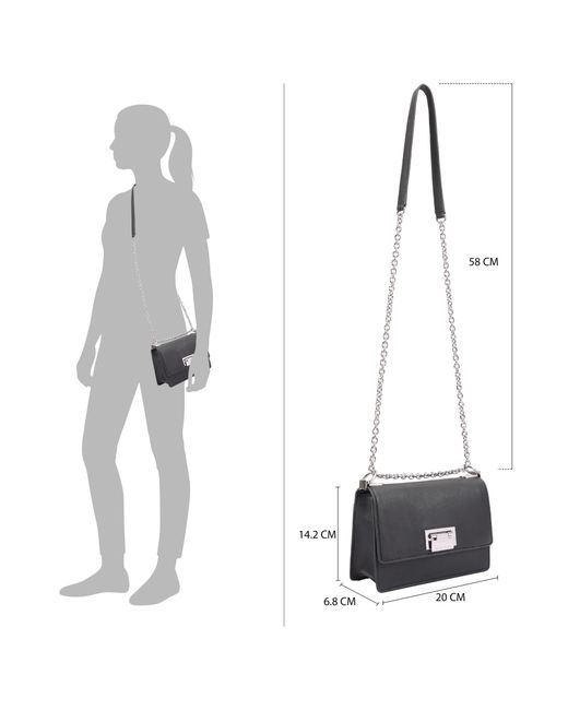 Paul Costelloe Black Amiera Shoulder Bag
