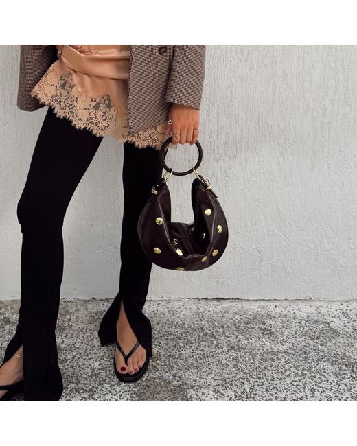 Indigolush Black Midi Ivy Studded Cherry