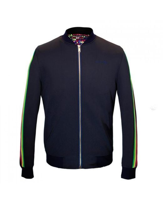DAVID WEJ Blue Lagos Multi Stripe Track Suit for men