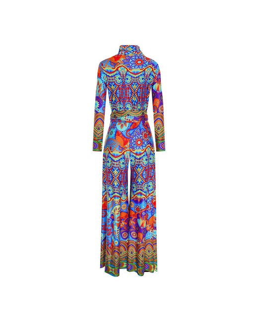 Beatrice von Tresckow Blue Electric Garden Wide Leg Jumpsuit