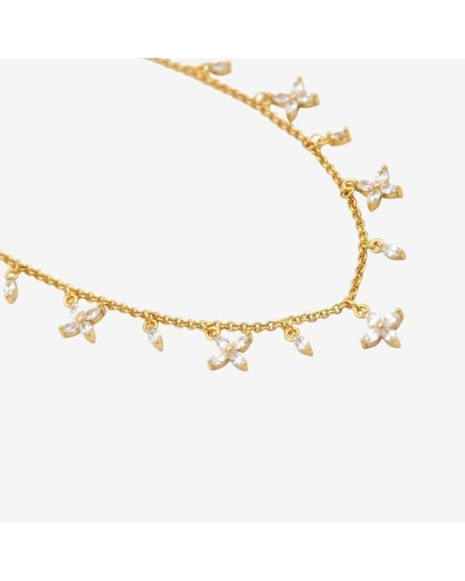 Uchi and Soto Metallic Kinmokusei Floral Necklace