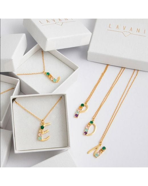Lavani Jewels Metallic Multicolored Initial O Necklace