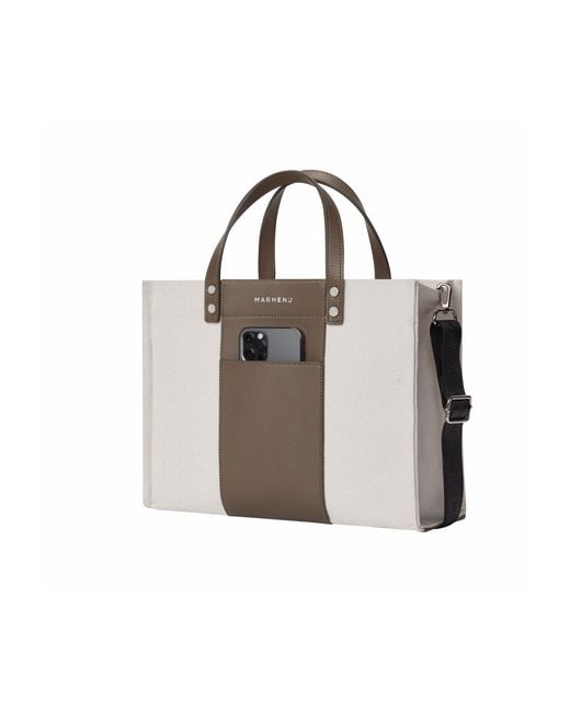 MARHEN.J Brown Neutrals Canvas Shoulder Bag Kai