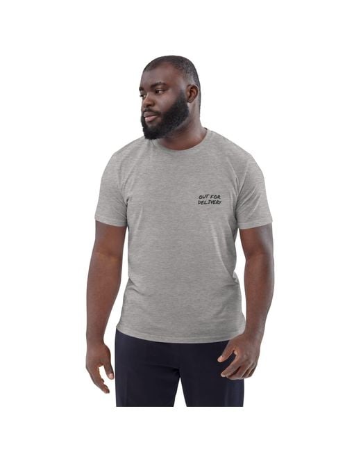 Anchor and Crew Gray Heather Out For Delivery Annotations Organic Cotton T-Shirt for men