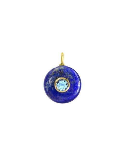 KAMARIA Blue Lapis Gemstone Pendant With Topaz