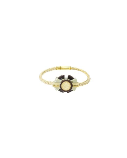Gissa Bicalho Metallic Acrylic Handmade Bracelet Oca Kahki