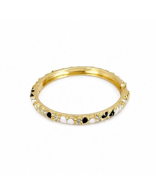 Nuvv Collection Metallic Enamel Luxe Bangle Set – Ivory