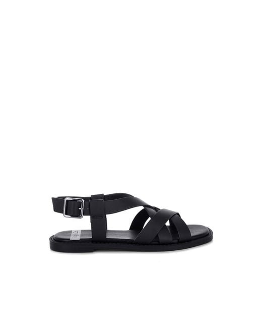 Rag & Co Blue Kapaka Real Leather Flat Gladiator Sandals