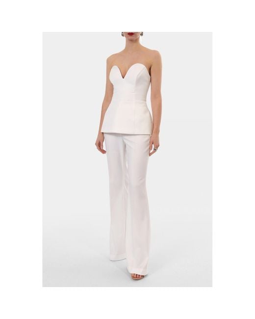 AGGI by HALEWSKI White Lamia Off Corset Top