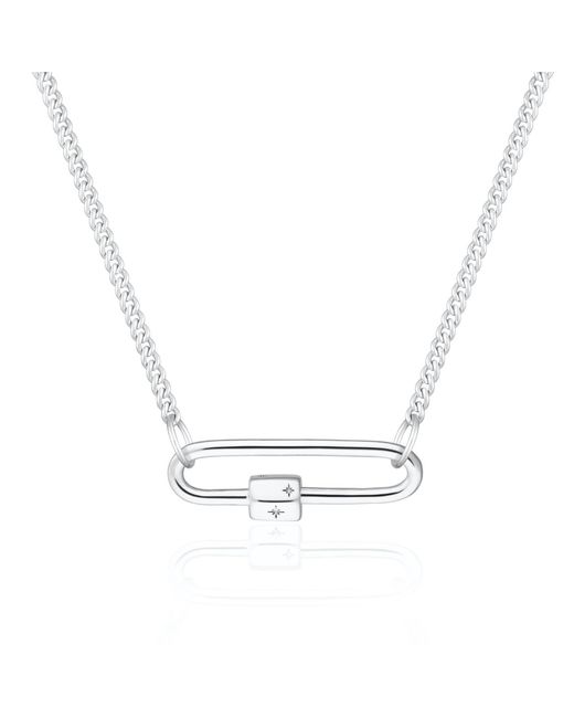 Scream Pretty Metallic Long Link Carabiner Curb Chain Necklace