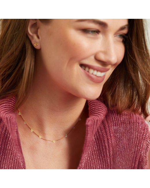Auree Jewellery Metallic Verona Vermeil Multi Heart Necklace