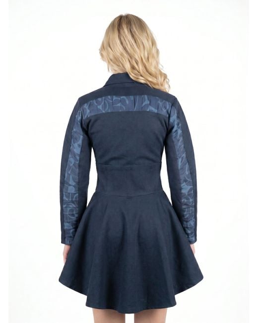 GUILLAUME ALEXANDRE Blue Kacey Dress