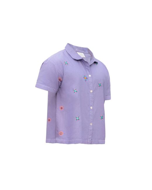 Tega Collective Purple Alankara Hand Embroidered Half Sleeve