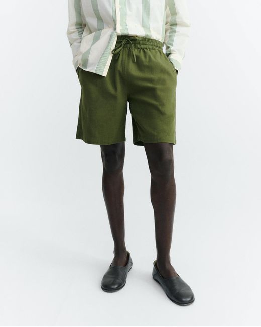 Thinking Mu Green Henry Bermuda Shorts for men