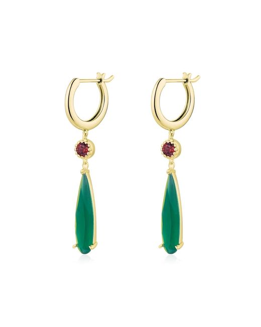 Azura Jewelry New York Green Howl's Moving Castle Earrings Vermeil