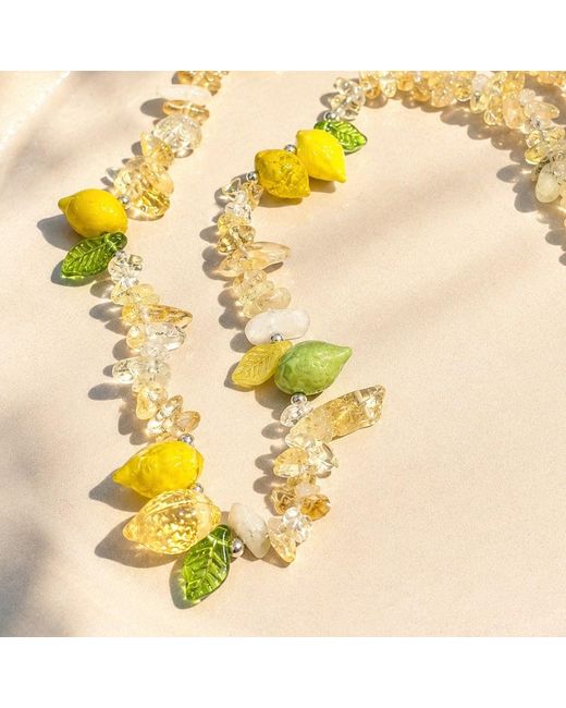 Ormiro Yellow Amalfi Beaded Citrine Necklace
