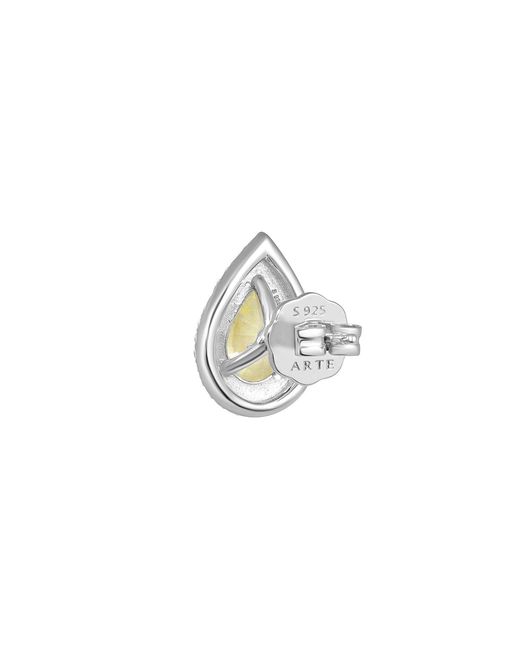 Arte Madrid Metallic Gemma Pear-Shaped Stud Earrings