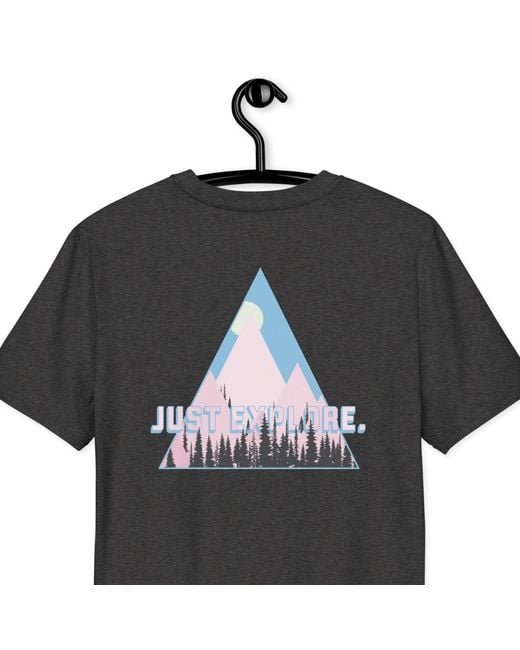 Anchor and Crew Black Heather Just Explore. Seeker Organic Cotton T-Shirt