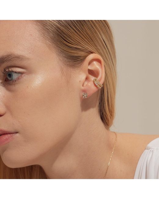 BLOOMTINE | Earth Angel HQ Metallic Eternal Bloom Solid Diamond Flower Studs