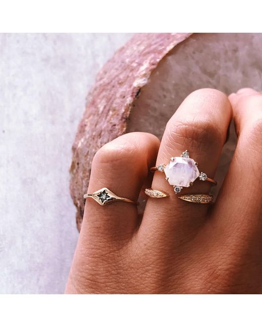 Zohreh Natural Diamond Open Ring 9K