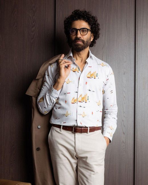Blake Mill Blue Lowry: Yachts Shirt for men