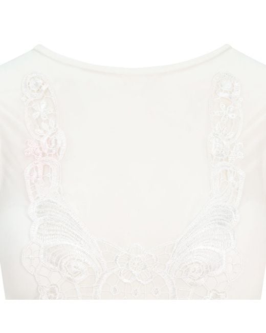 Belle -et-BonBon White Angel Mesh Angel Wing Cap-Sleeved Sheer Body With Pearl Button Sequin And Beaded Embellishment.Gift Wrapped