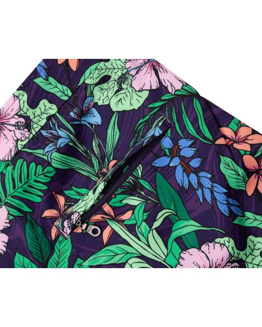 Lords of Harlech Green Pool Swirl Floral Purple for men