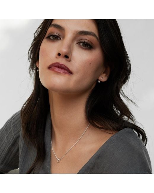 Dower & Hall White Small Sapphire Dewdrop Earrings