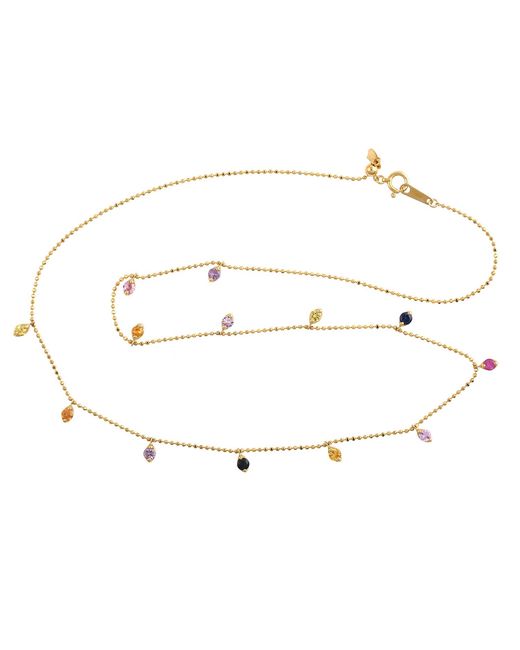 Artisan Metallic Sapphire Station Necklace