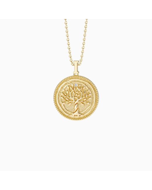 Vanimy Metallic Promised Land Tree Of Life Amulet Coin Medallion Necklace