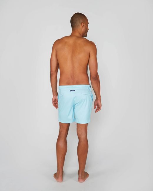 Lords of Harlech Blue Pool Oxford Swim Short for men